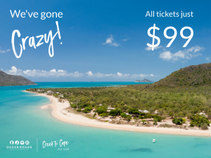 Whitsunday hinterland bus tour beach and waterfall Cape Gloucester Cedar Creek Falls Discount Sale